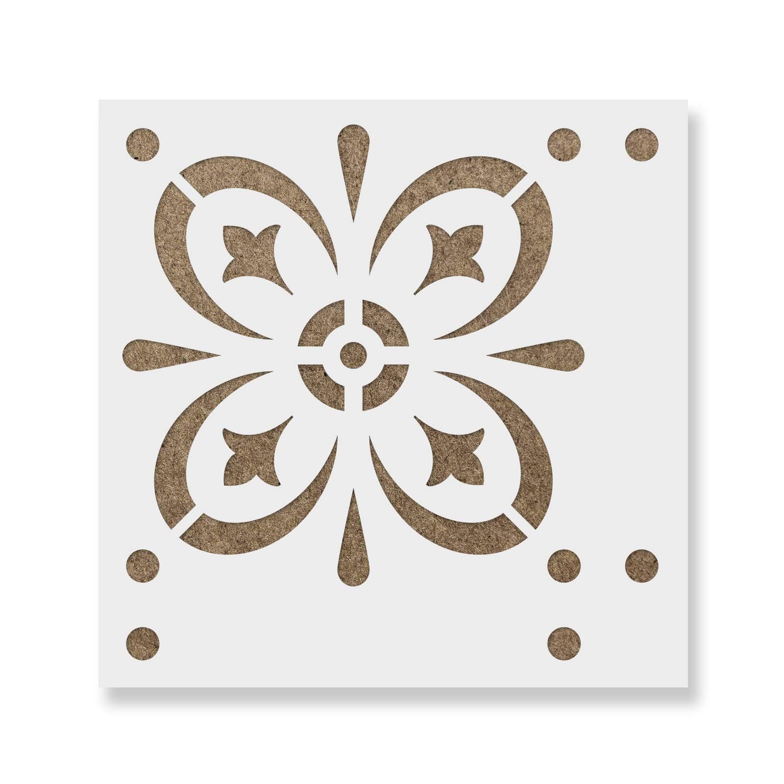Starvos Tile Stencil - Large Floor and Furniture Painting Stencil for Linoleum