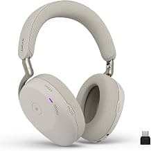 Jabra Evolve3 85 Over-Ear Wireless Bluetooth Headset with Microphone, USB-C, AI Voice Call Technology, Adaptive Active Noise Cancellation, 25-Hour Battery, Microsoft Teams Certified, Warm Gray