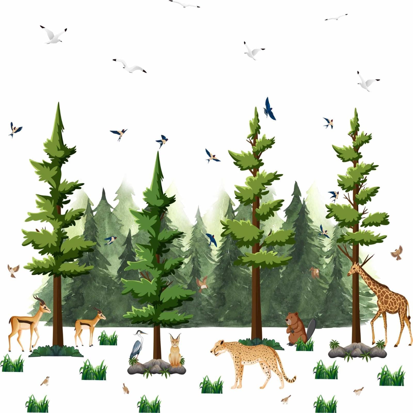 GovardhanSons - Self Adhesive Kids Wall Stickers | Decorative Decals for Kids, Home Wall Art - EAMKS-16X24-08-Vinyl