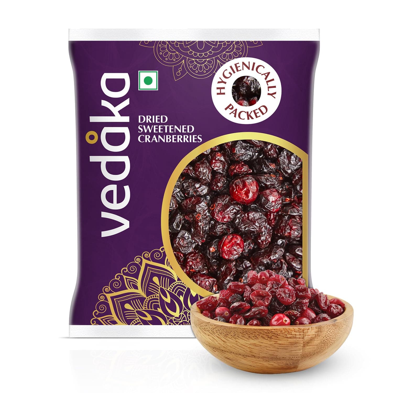 Amazon Brand - Vedaka Dried Sweetened Cranberries | 200 Gram | Whole | Tasty Snack For Kids And Adults | Quality Berries