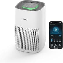 Qubo Smart Air Purifier Q200 by Hero | Up to 200 Sq. Ft.| True HEPA H13 | Removes 99.99% Dust, Allergens, Smoke, Virus & PM2.5 | 150 m³/h CADR |5-Stage Filter|App & Voice Control| 9000 Hrs Filter Life