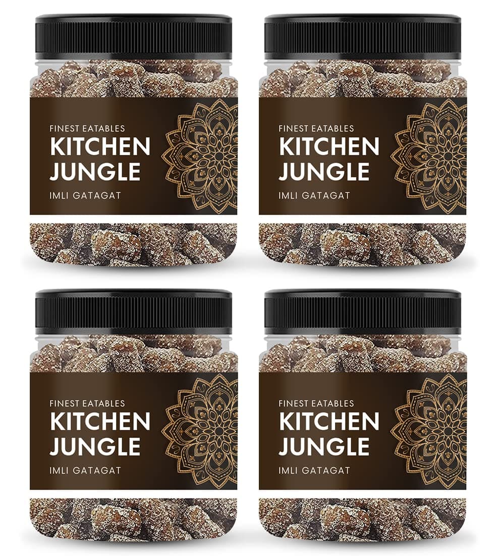 Kitchen Jungle imli Gatagat Candy (Khatta Mitha Swad)(Churan) (400gm Jar Pack of 4)