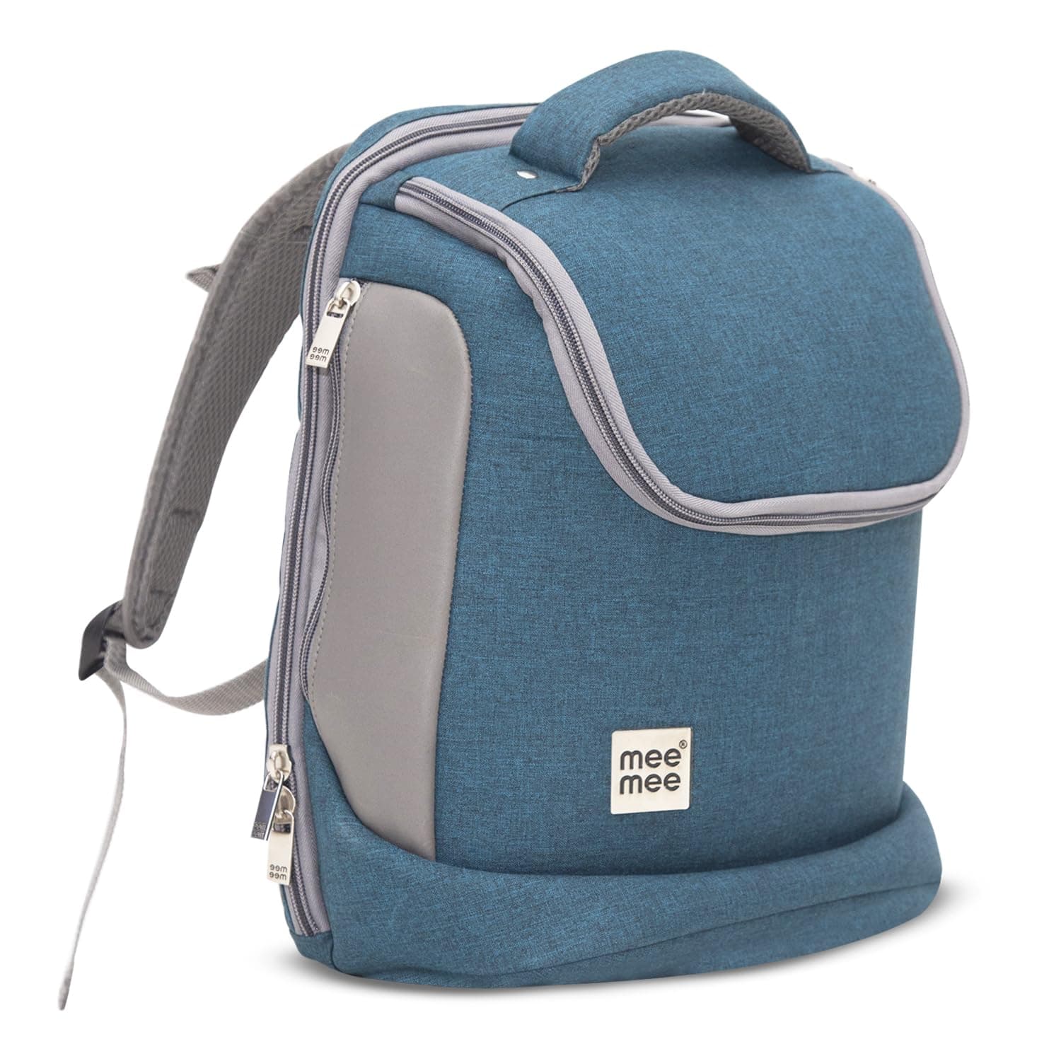 Mee Mee Nursing Diapers Bag |Adjustable Strap,Water&Stain Resistant BackPack |Spacious Bag With Multi Pockets for Keeping Milk Bottle With Diaper Changing Mat |All Baby Essentials In1 Bag (Blue)