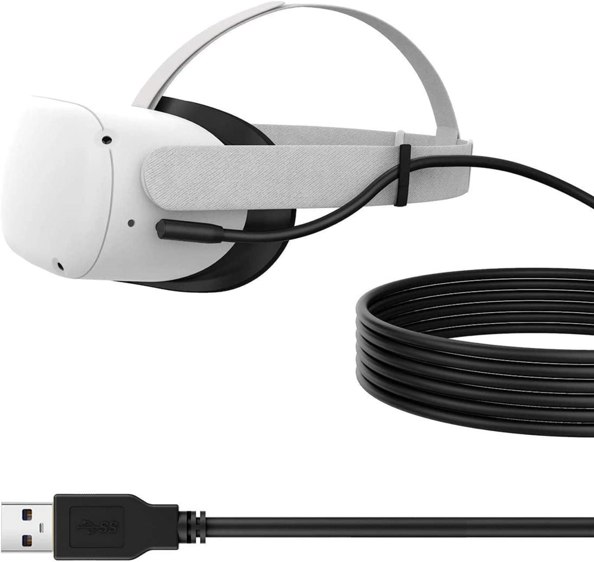 Careflection Video Link USB Cable 16Ft/5Meters,Compatible With Oculus Meta Quest 2/Quest Pro/Pico 4 And Pc/Steam Vr High-Speed Hd Output+ Data Transfer+Charging : Zero Lag-5 Years Warranty-Black