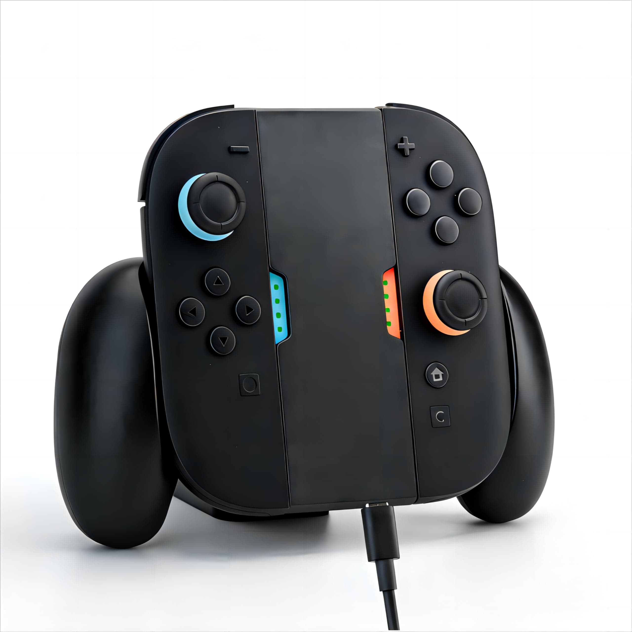 NITHO Joy-Con Charging Grip for Switch 2, Portable JoyCons Controller Charger Grip with 3M USB-C Cable, Comfortable Textured Anti-Slip Gamepad Grip, Play While Charging