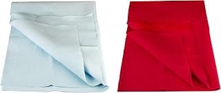 Flo-Rite Water Proof and Reusable Mat/Mattress Protector/Absorbent Sheets (100cm X 70cm, Medium)- Sea Blue & Red - Set of 2