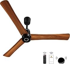 atomberg Renesa Elite Smart 1200mm BLDC Ceiling Fan with Remote & Alexa Support | BEE 5 Star Energy Saving Fan | High Air Delivery | Moonbeam LED Light | Smart Fan | 5 Year Warranty | Golden Oakwood