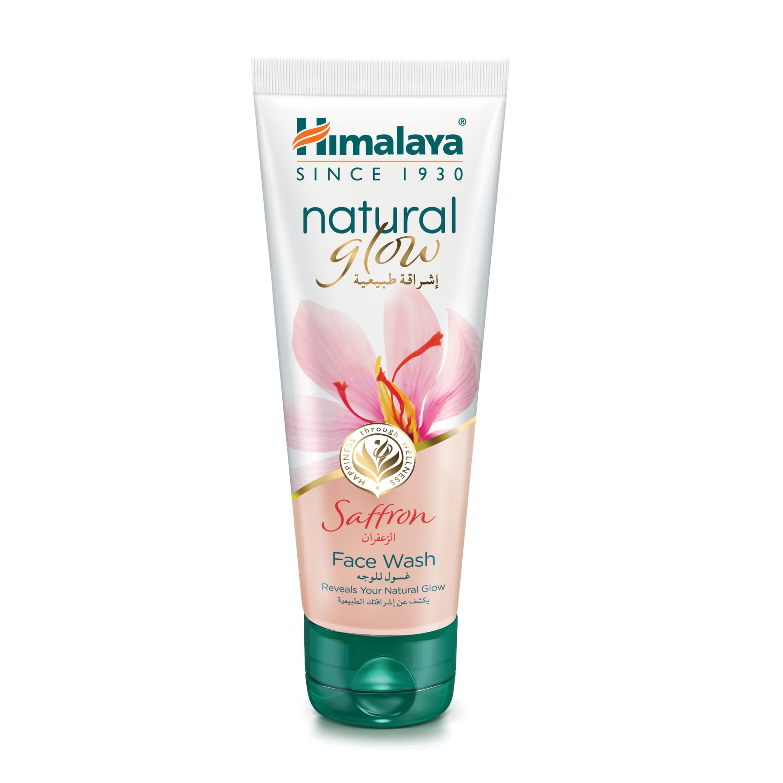 Himalaya Natural Glow Kesar Face Wash | Brightens & Nourishes for Healthy Natural Glow | with Kesar | Soothes and Refreshes Skin | Soap-Free | Paraben-Free | For Men & Women | 100ml