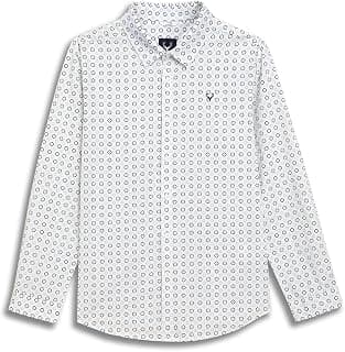 Allen Solly Boys' Festive Printed Shirt | Full Sleeve | Regular Fit | Soft Cotton Feel | Diwali, Wedding