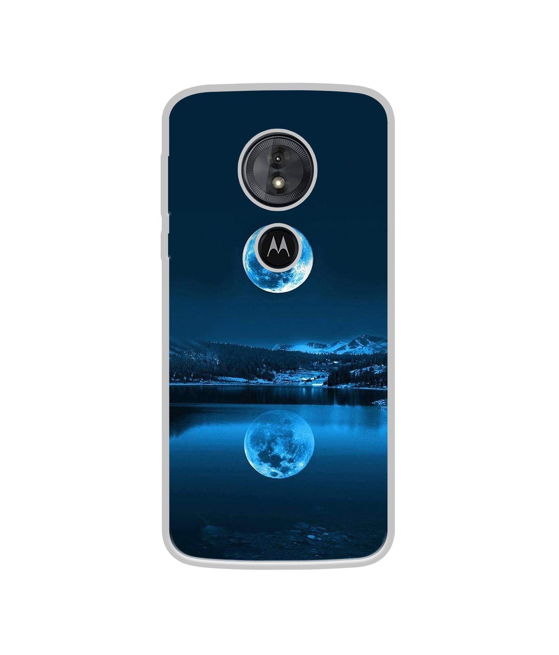 Amazon Brand - Solimo Designer Moon Pattern Print UV Printed Soft Back Case Mobile Cover for Motorola Moto G6 Play/Motorola Moto E5