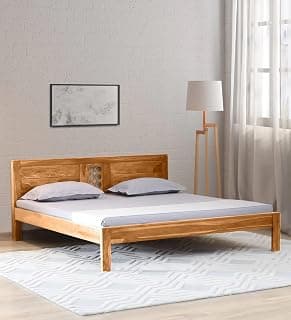 King Size NNS3 Sheesham Wood Bed for Bedroom with 2 Years Warranty | Office Furniture | Living Room Cot | Wooden Bed | Daybed |Traditional Beds | Bedroom Furniture |