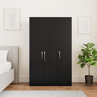 Amazon Brand - Solimo Medusa Engineered Wood 3 Door Wardrobe (Wenge Finish)