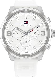 Tommy Hilfiger Silver Dial Quartz Analog with Date Watch for Men-TH1792072