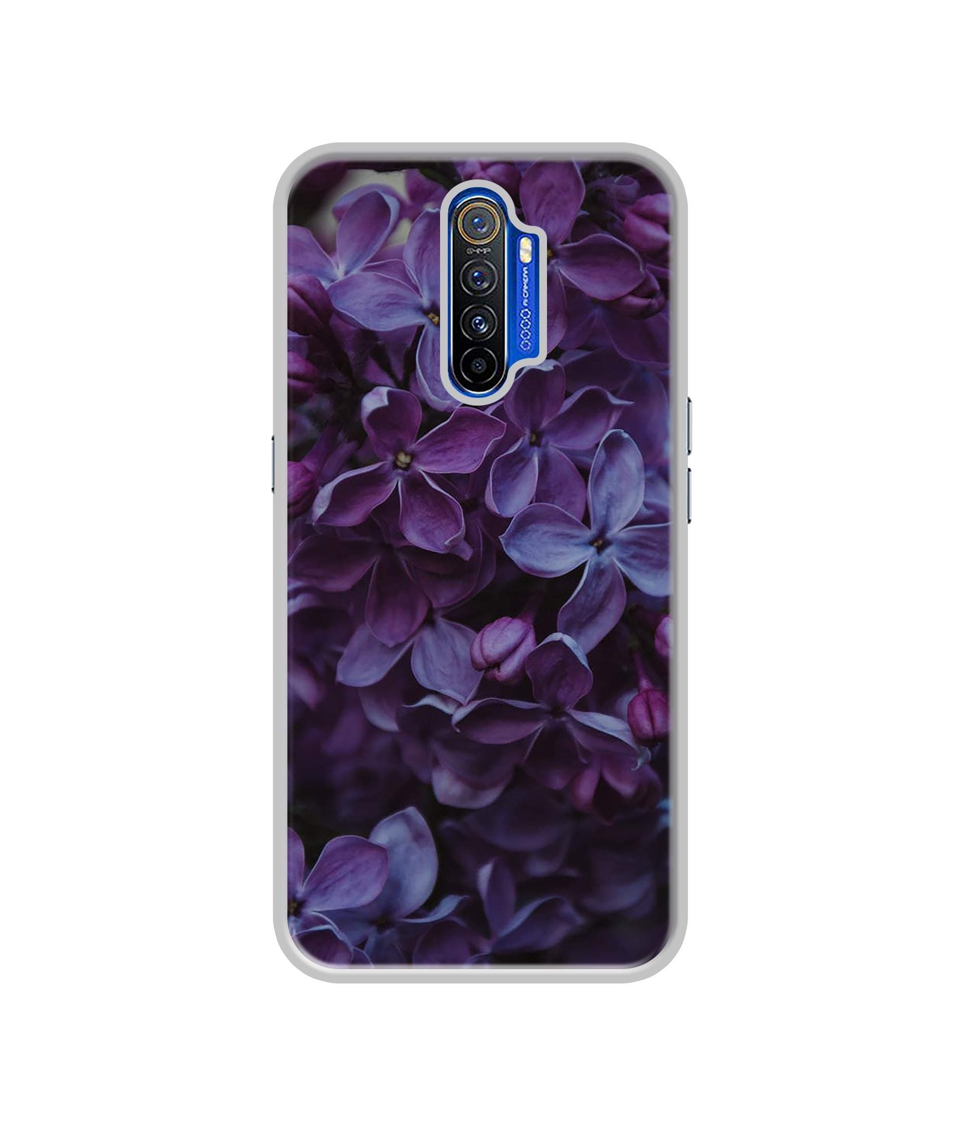 Amazon Brand - Solimo Designer Purple Flowers UV Printed Soft Back Case Mobile Cover for Oppo Reno Ace/Realme X2 Pro