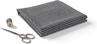 BIGREAMS Unstitched Houndstooth Suiting Luxury Pant Fabric for Men | 1.25 Meter Stylish Trouser Piece For Office & Party Wear | 58'' Wide Premium Men's Wear Material"