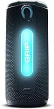 JBL Grip Wireless Portable Bluetooth Speaker, JBL Pro Sound with AI Sound Boost, IP68 Waterproof/Dustproof, Ambient Light, Upto 14H Playtime, Auracast Multi-Speaker Connection, Black
