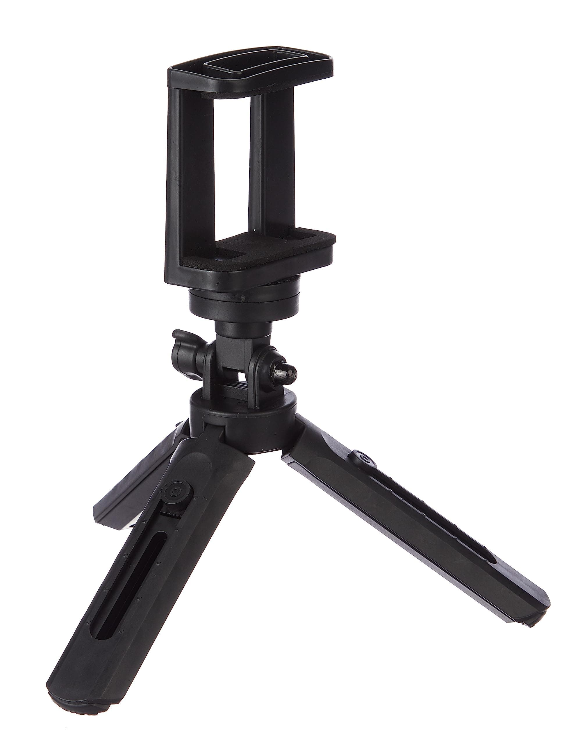 Amazon Basics Portable & Flexible Mini Tripod with Mobile Holder & 360 Degree Ball Head, for Smart Phones, Compact Cameras, GoPro, Ideal for Shoots, Live Streams, and Video Calls (27 cm)