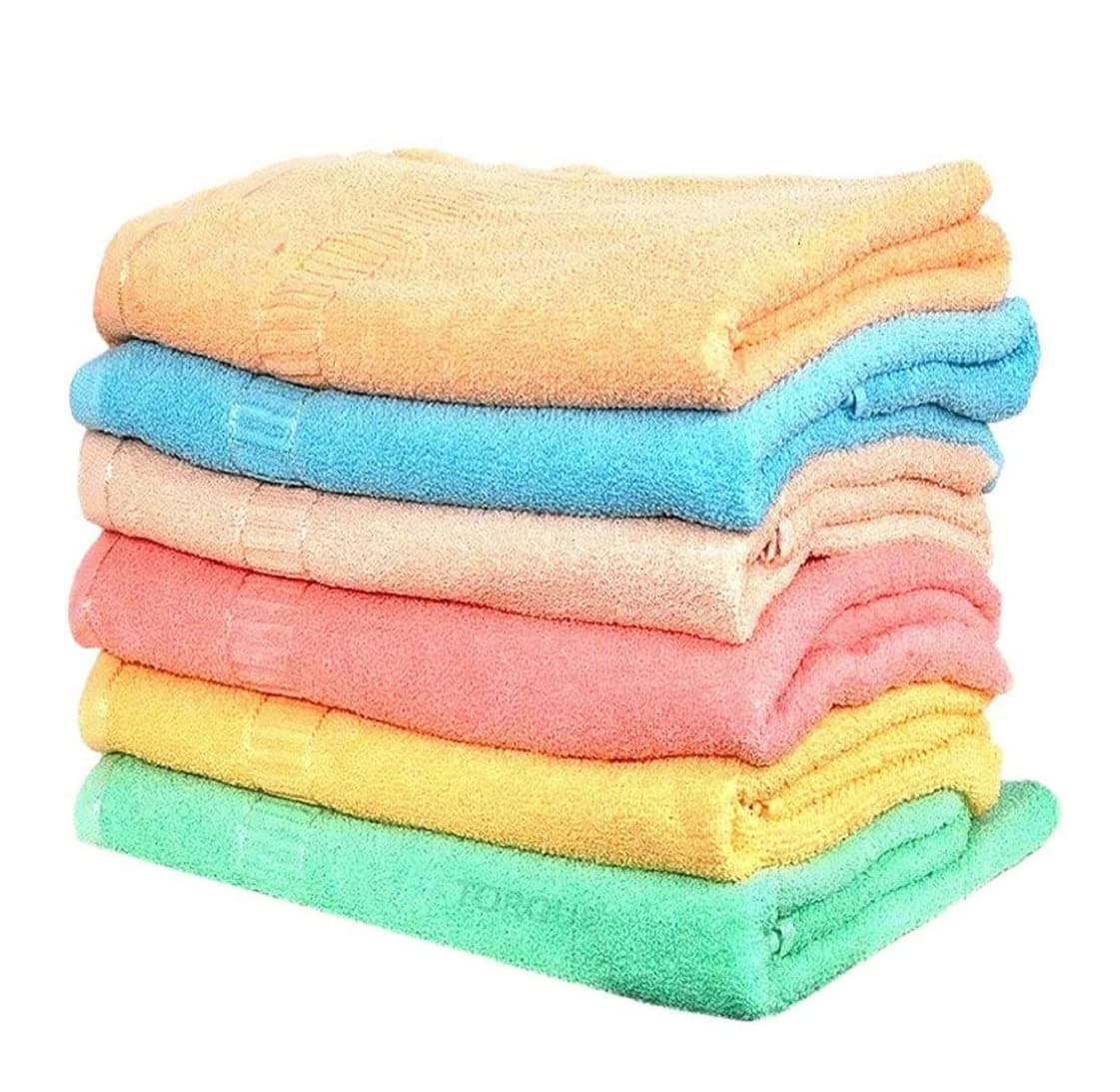 Torque - Microfiber Hand/Face Towel | Hand Towel for Kitchen/Wash Basin | 100% Cotton Soft, Absorbent (Assorted, Pack of 6)