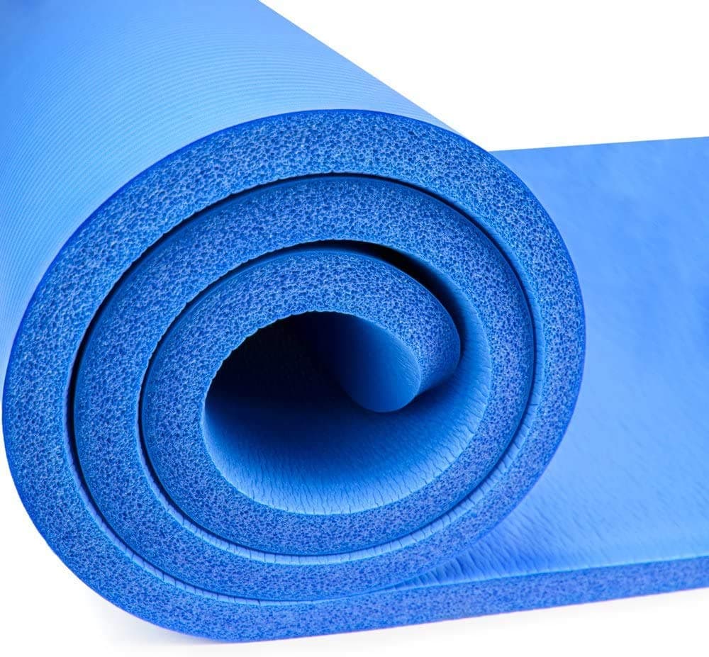 GENERIC 8 mm Extra Thick Yoga and Exercise Mat Anti Skid with Carrying Strap for Gym Workout and Flooring Exercise