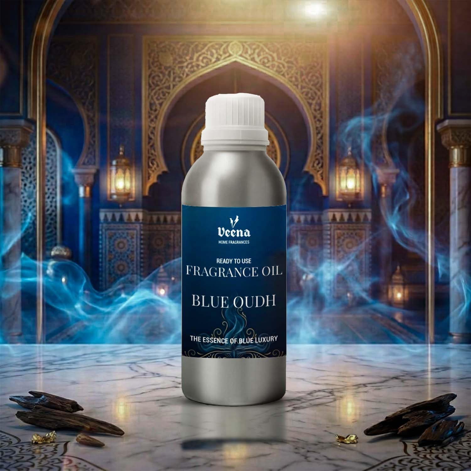 Veena Blue Oudh Fragrance Oil 1000ml – Ready to Use Home Aroma Oil for Diffuser & Freshening