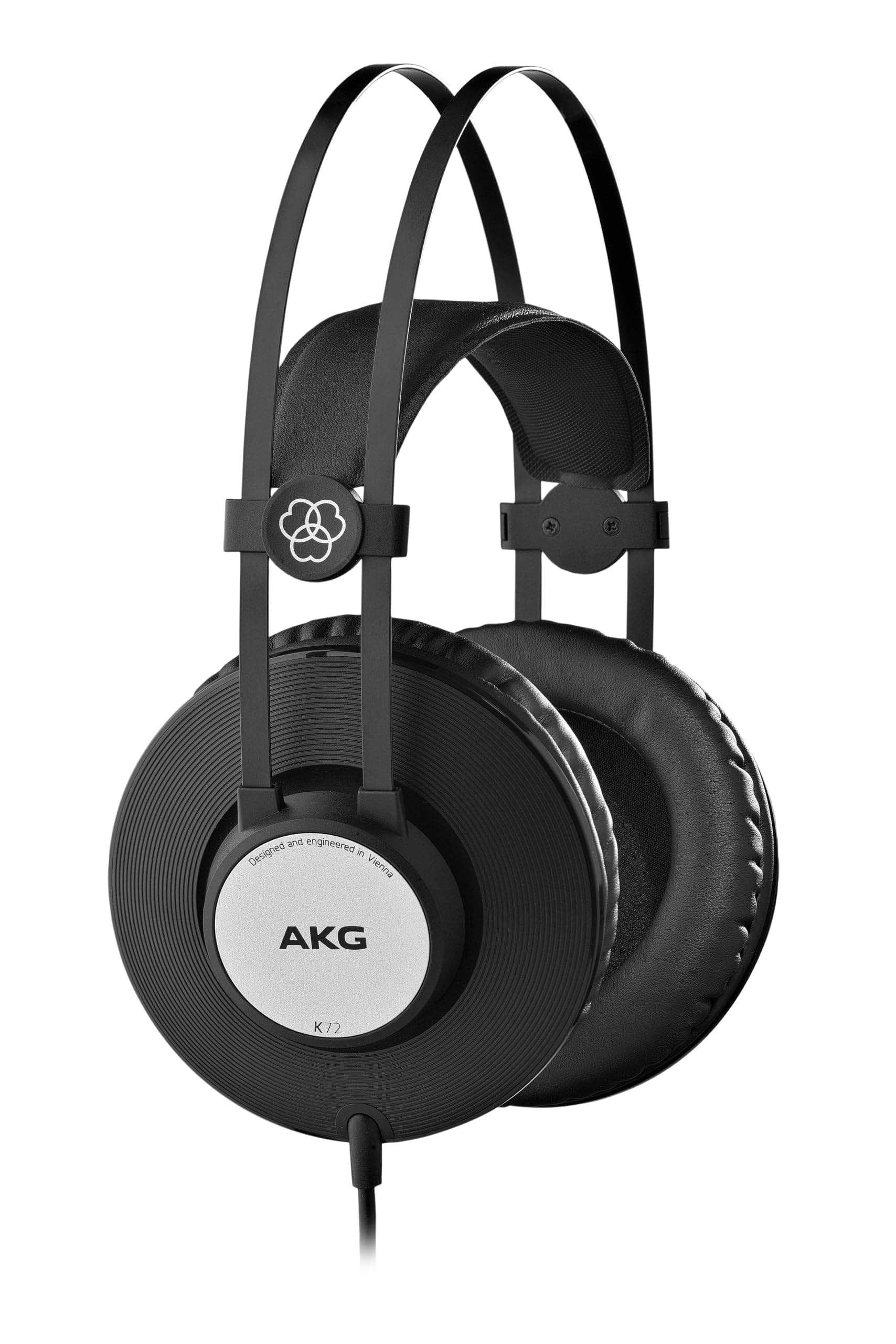 AKG K72 Closed Back Studio Over Ear Wired Headphones, Black, Pack of 1