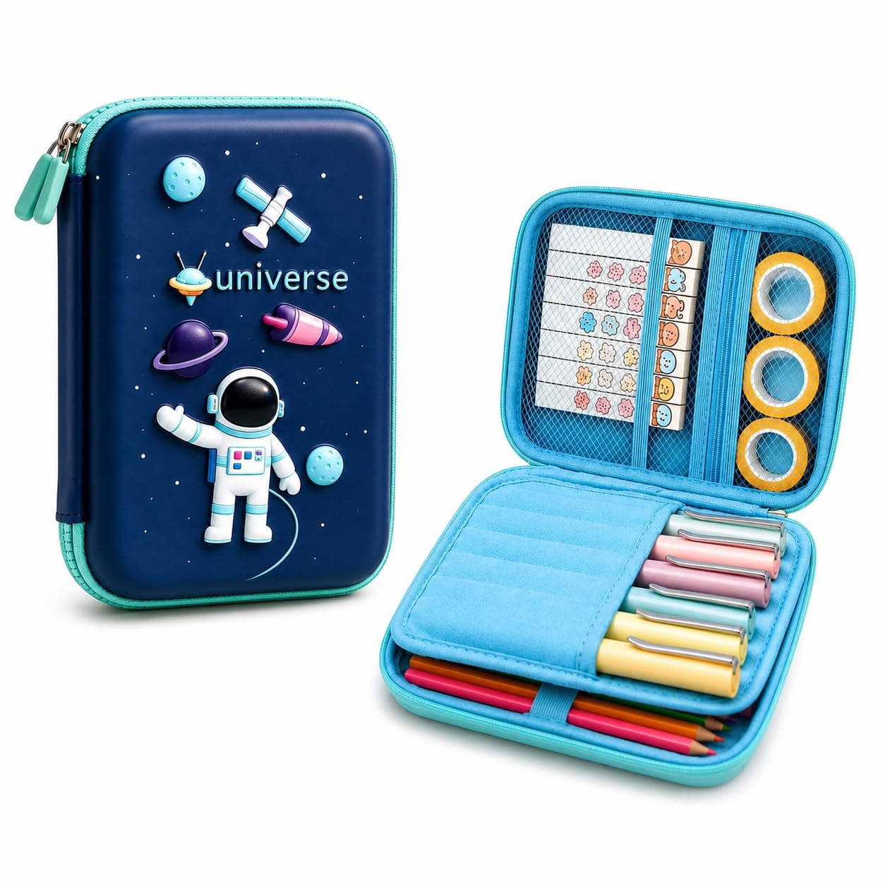 Umadiya® Premium Eva 3D Cover Large Capacity Pencil Case Compartments, School Pouch Stylish Pen Holder