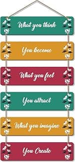 Artvibes What You Think You Become Decorative Wall Art | Quotes Decor Item | Motivational Wall Decor | Wall Accent | Art Piece | Graphic Art | Gift Items | Office Wall Decoration Items (WH_3216N)