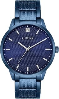 GUESS Round 42mm Blue Dial Analog Men Watch - U1362G4M