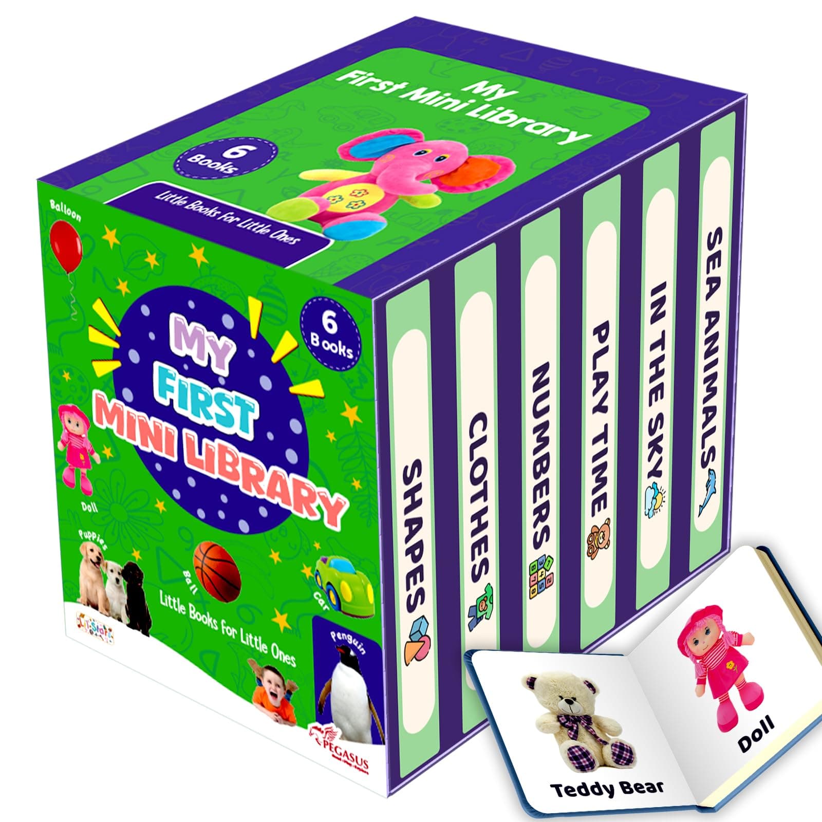 My First Library Board Books for Babies - Boxset of 6 Board Books for Kids