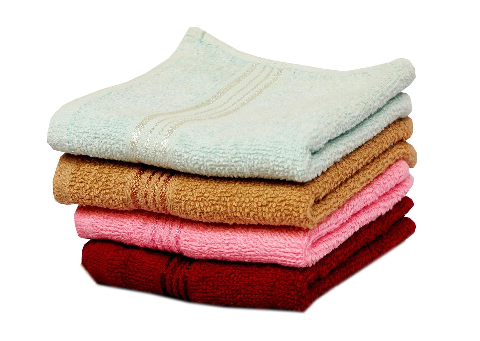 Space Fly Cotton Fresh Loom 500 GSM Soft Face Towel for Women, Newborn Baby and Towel Hanky for Men | Set of 4