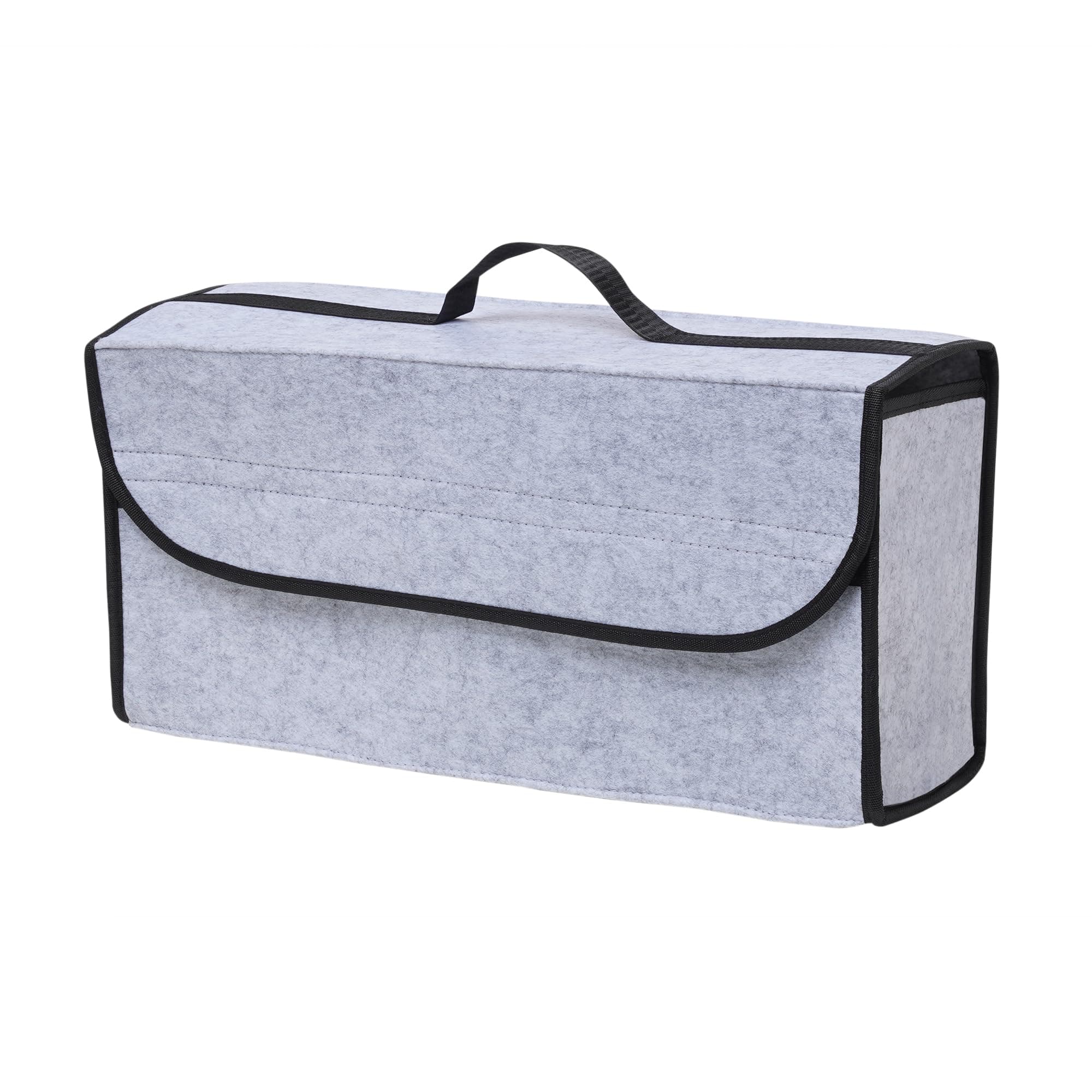 JVCV® Large Car Trunk Boot Organizer, Car Storage and Organizer Anti Slip Car Accessories Organizer for Car, Suv, Sedan, Truck, Minivan Anti Slip Bottom (LARGE - Light Grey).