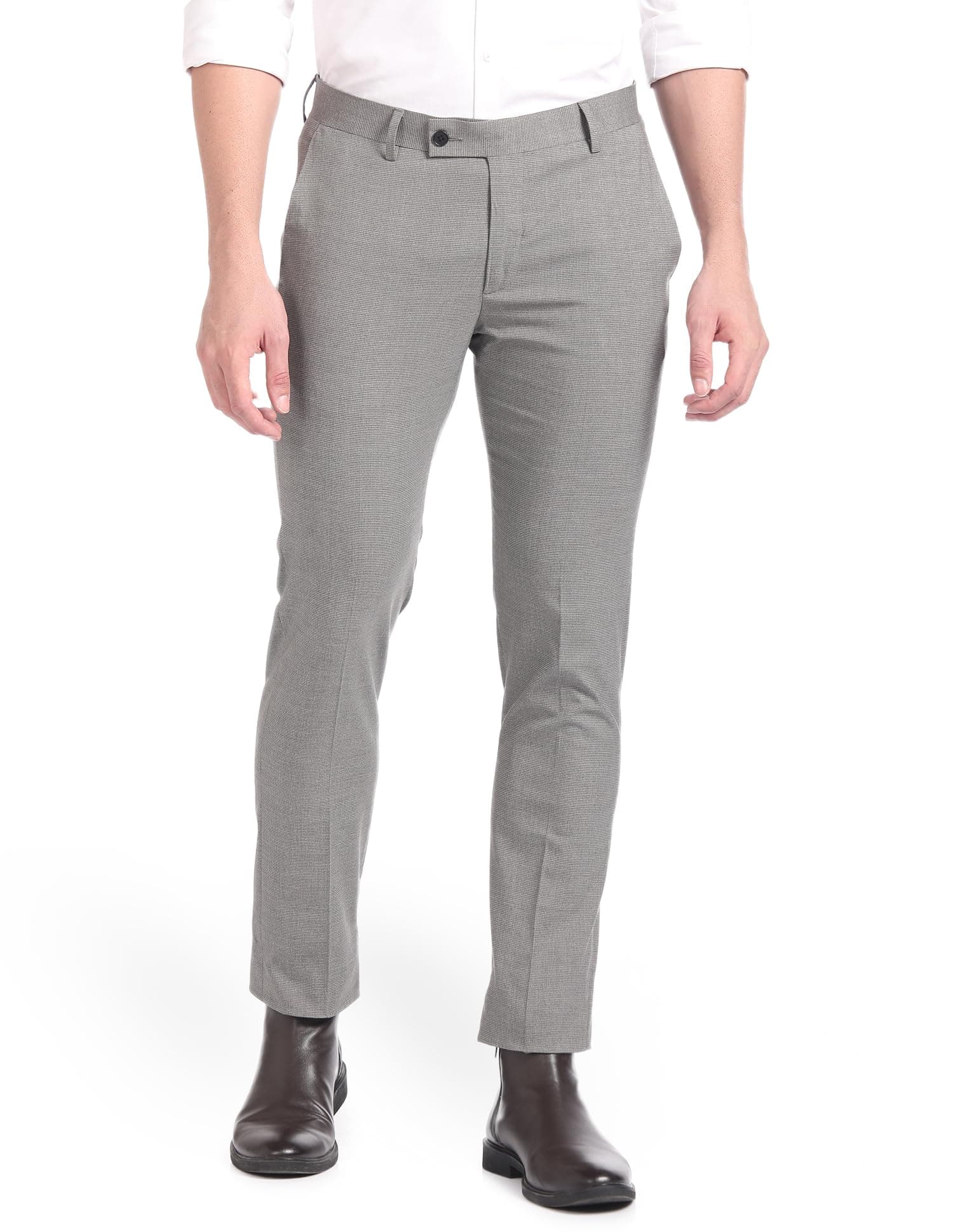 Arrow Men Regular fit Polyester SolidMid riseTrousers