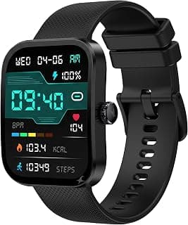 Fastrack Fastrack Revoltt FS3 Smart Watch with 2.01” TFT Display,Push Button Interactions, HRM, SpO2, Sleep, Multiple Menu Style, Rotary Crown, IP68, BT calling, 24/7 Health Suite, Alarm,Stopwatch,Timer- Black