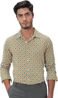MUFTI Mens Slim Fit Casual Shirt with Spread Collar & Full Sleeve (Also Available in Plus Size)