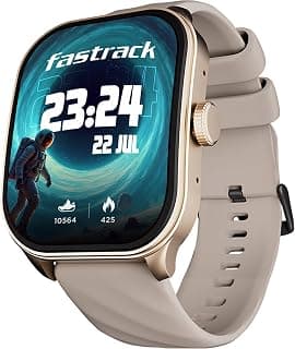 Fastrack Fastrack Limitless FS2 Pro 1.96" AMOLED Smart Watch with BT Calling, AI Voice Assistant, 100+ Sports Modes, 5-Day Battery, Fast Charge, Health Tracking, – Smartwatch for Men & Women (Beige)