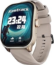 Fastrack Limitless FS2 Pro 1.96" AMOLED Smart Watch with BT Calling, AI Voice Assistant, 100+ Sports Modes, 5-Day Battery, Fast Charge, Health Tracking, – Smartwatch for Men & Women (Beige)