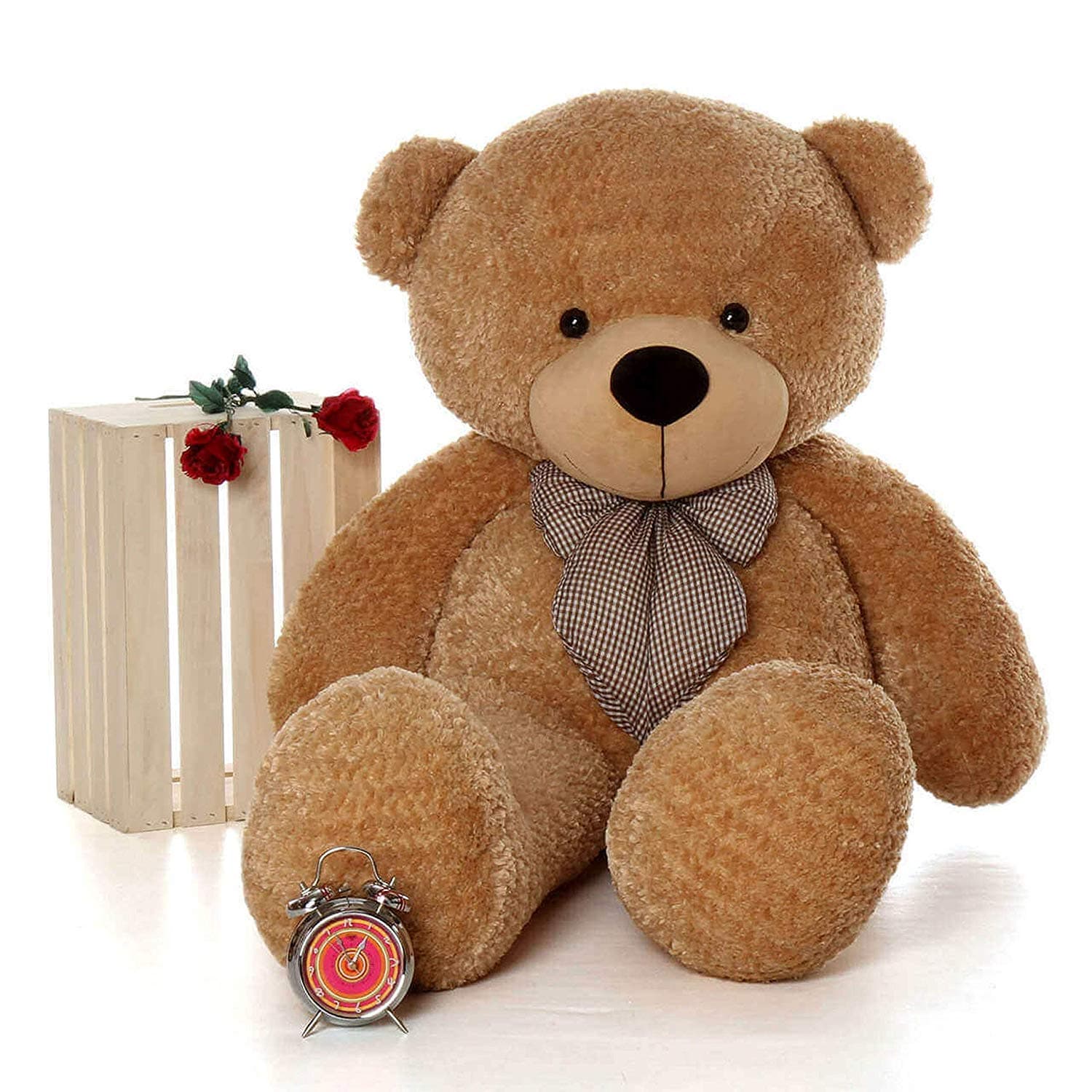 HUG 'n' FEEL SOFT TOYS Long Soft Lovable Huggable Cute Giant Life Size Washable Child Safe Teddy Bear for Birthday Gift Valentine Gift for Girlfriend - 6 FEET Brown Plush & Stuffed Toys