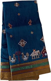 Samni women's Ilkal Kasuti work Saree with Running blouse