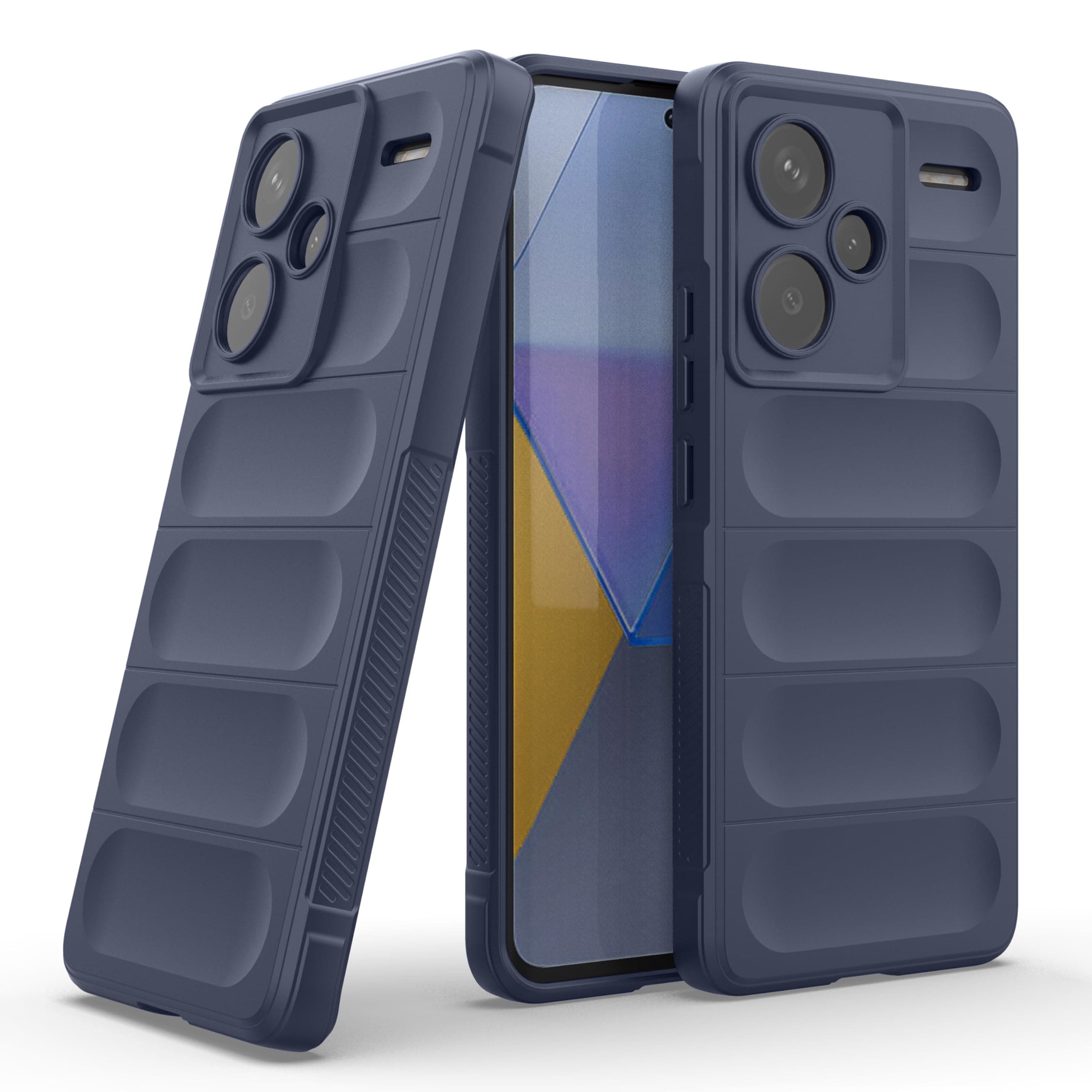 amazon basics Back Case Cover for Mi Redmi Note 13 Pro Plus 5G | Compatible for Mi Redmi Note 13 Pro Plus 5G Back Case Cover | Liquid Silicon Magic Case with Camera Protection | Sapphire