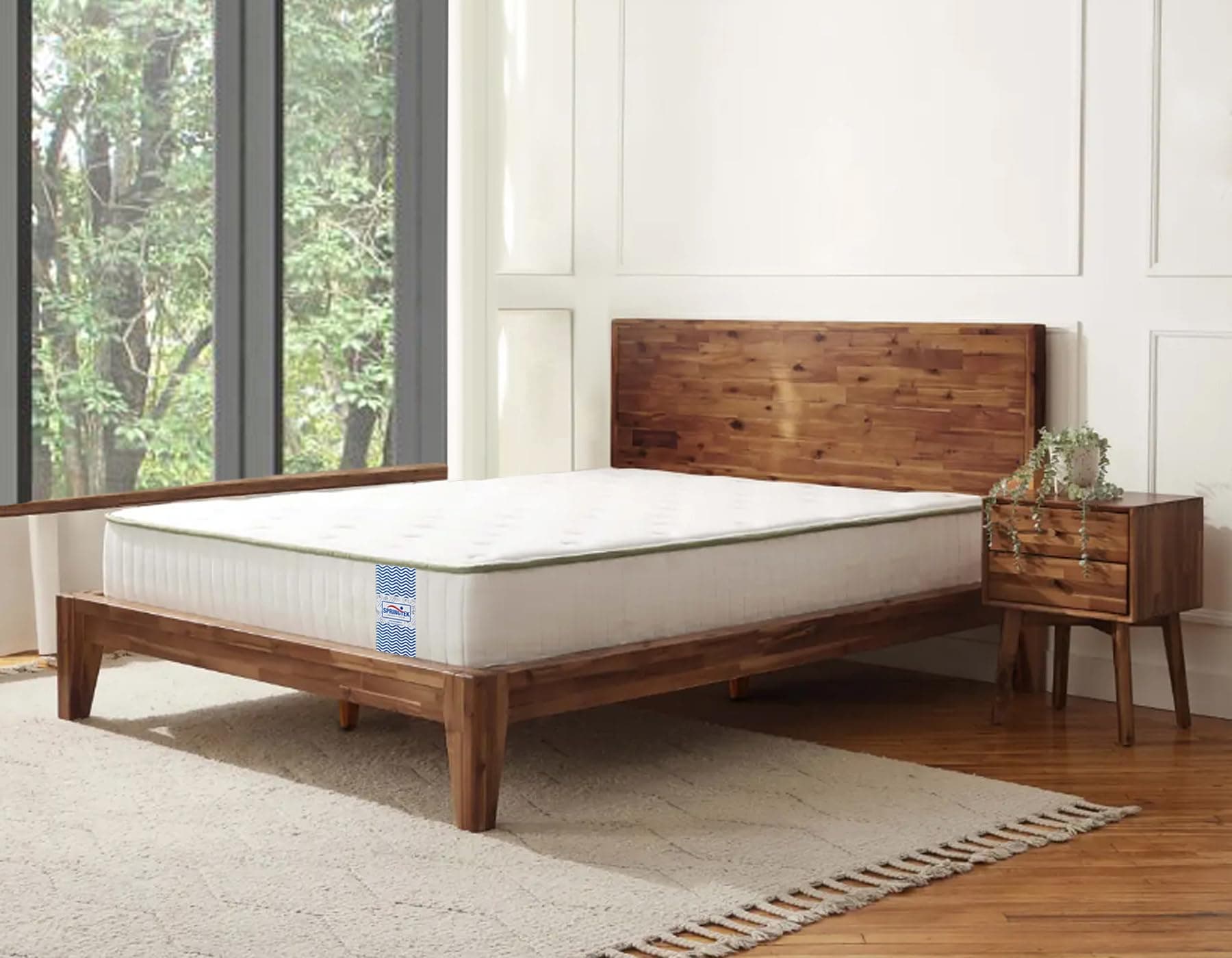 Springtek Supernova Premium Hybrid Latex Mattress Queen Size 78x60 | Medium Firm 8 Inches 100% Natural GOLS Certified Pincore Dunlop Latex Mattresses | 3 Layer HD Foam Orthopedic Bed Gadda|78x60 Inch