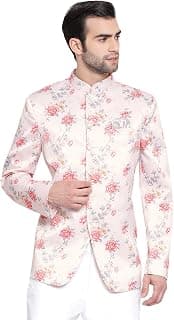 VASTRAMAY Mens Silk Blend Blazer - Timeless Style, Versatile Elegance, and Superior Comfort | Floral Digitally Printed Premium Quality Jodhpuri Jacket for Formal and Casual Occasions