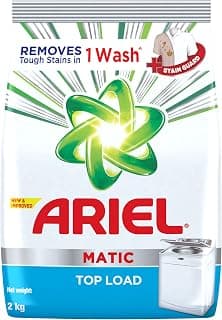 Ariel Top Load Matic Liquid Detergent 3.2 Ltr & Ariel Matic Top Load Detergent Washing Powder - 2 kg