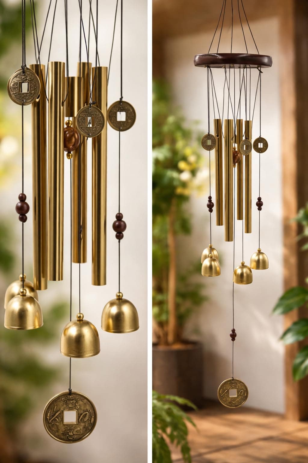 Mrig Kasturi Decorative Wind Chime for Home | Wooden House with Bells Colourful Beads | Positive Energy Balcony Living Room Hall Garden Home Decor (Wind Chimes Metal Bells)