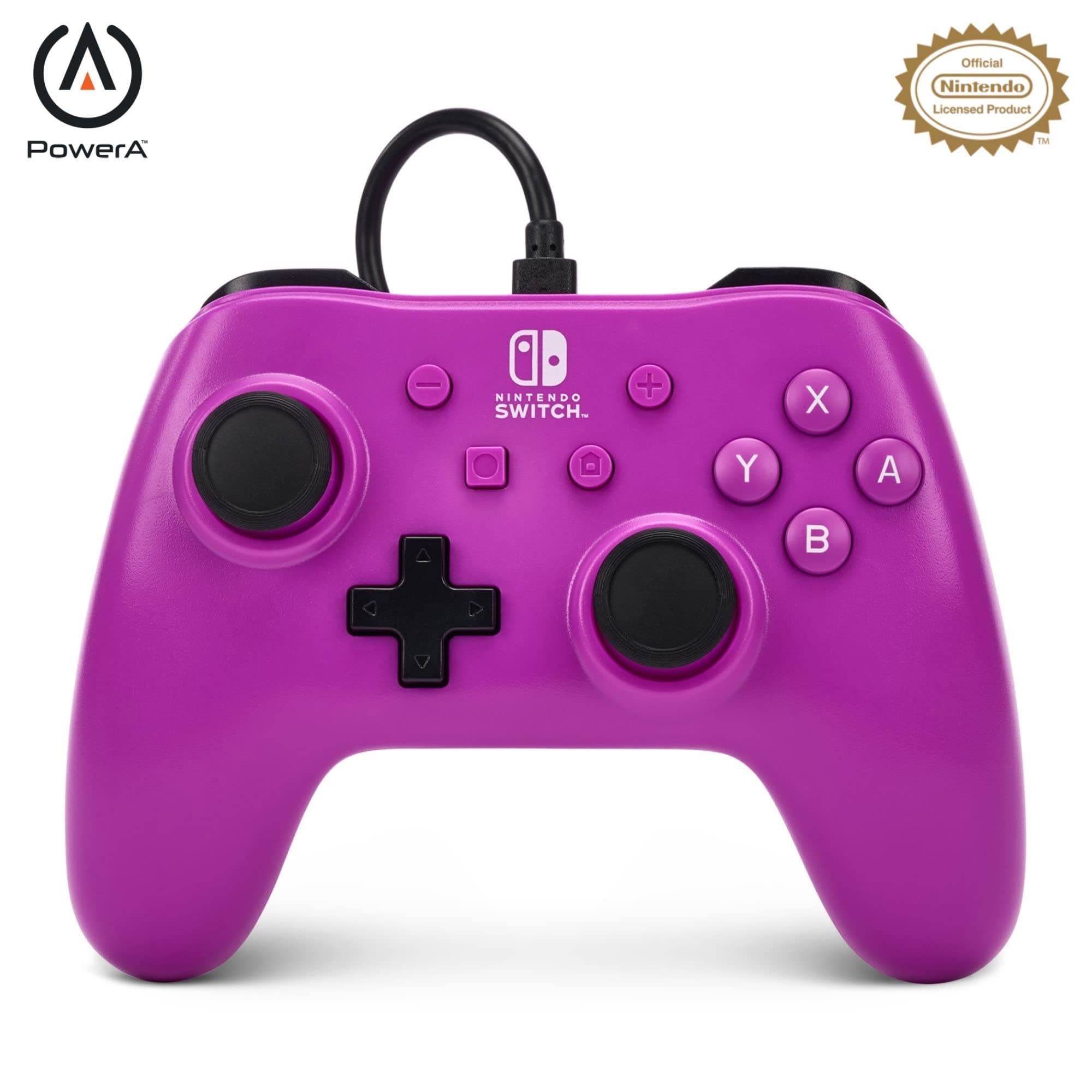 PowerA Wired Gaming Controller for Nintendo Switch - Switch 2 - OLED Model, Grape Purple - Officially Licensed