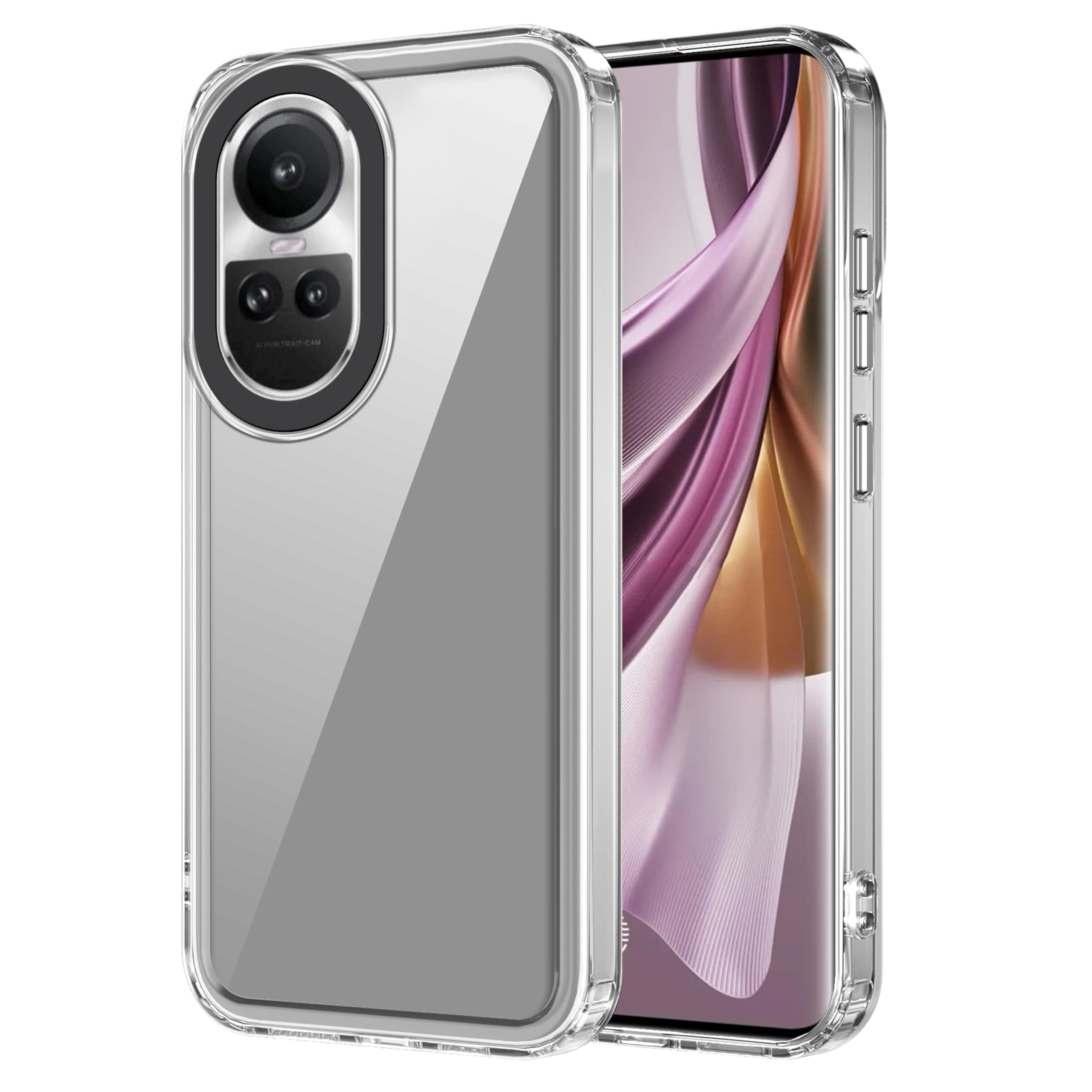 amazon basics Back Case Cover for Oppo Reno 10 Pro 5G (TPU + PC_Transparent)