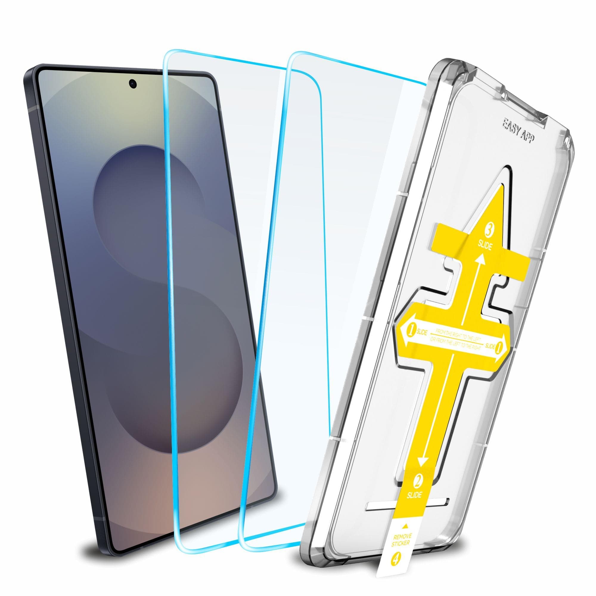 Affix 2 Pack for Galaxy S25 Ultra Tempered Glass, Screen Protector Guard with Easy Fix Installation Tool, 9H Hardness Shatterproof, HD Clear Scratch Resistant