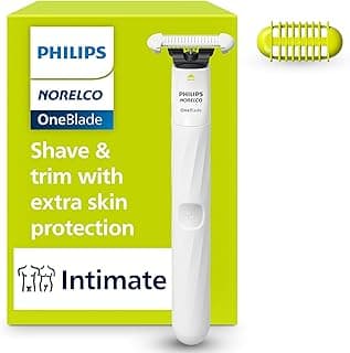 Philips OneBlade Intimate 2-in-1 Trimmer for Women | Painless Hair Removal with Patented Skin-Safe Tech | Bikini, Underarm & Body Trimmer | Sensitive Skin Tested | No post shave irritation | QP1924/20