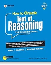 Arihant How to Crack Test of Reasoning | Verbal, Analytical & Non-Verbal Reasoning | Last-Minute Revision Included | Highly Useful for SSC, Railway, ... & All Competitive Exams | English Medium