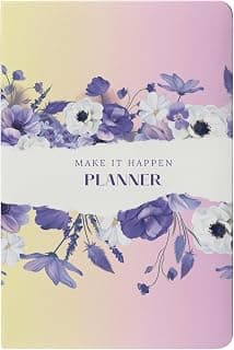 LAURET BLANC 12Months Undated Planner, 12 Monthly Spreads, 52 Weekly Spreads, Habit Tracker, Utility Pages, Paperback (Make It Happen)