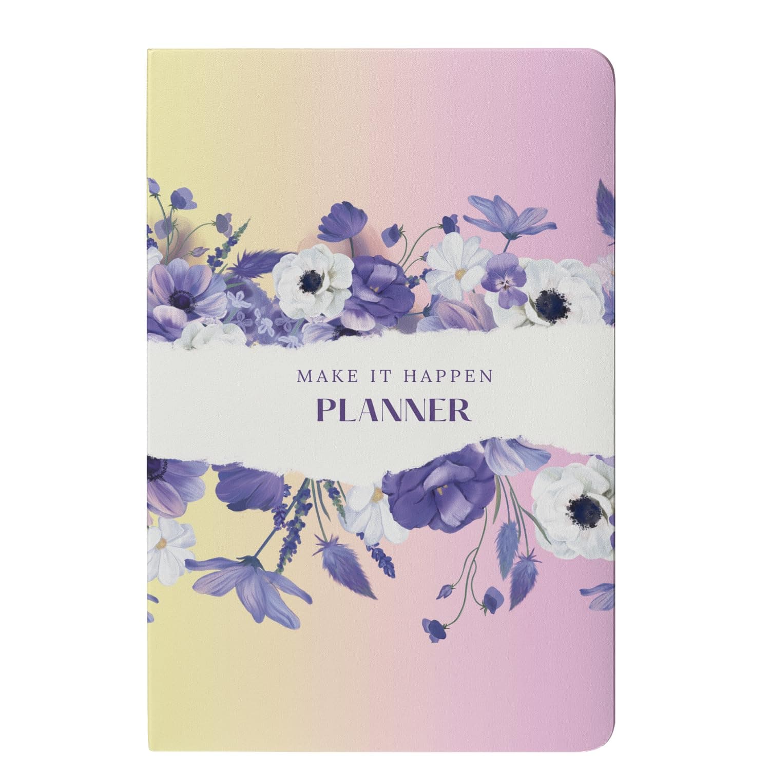 LAURET BLANC 12Months Undated Planner, 12 Monthly Spreads, 52 Weekly Spreads, Habit Tracker, Utility Pages, Paperback (Make It Happen)